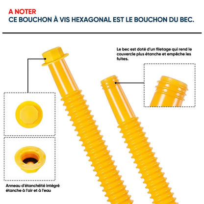 Bec de remplacement pour bidon d'essence avec buse flexible