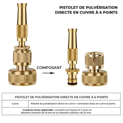 Pistolet pulvérisateur direct en cuivre Saker