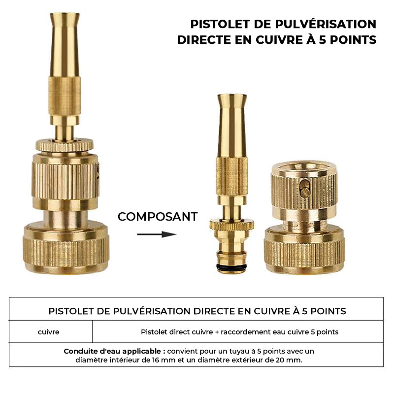 Pistolet pulvérisateur direct en cuivre Saker