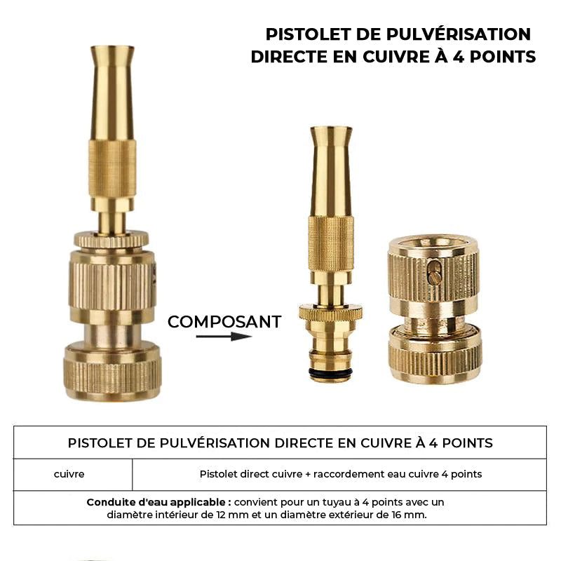 Pistolet pulvérisateur direct en cuivre Saker