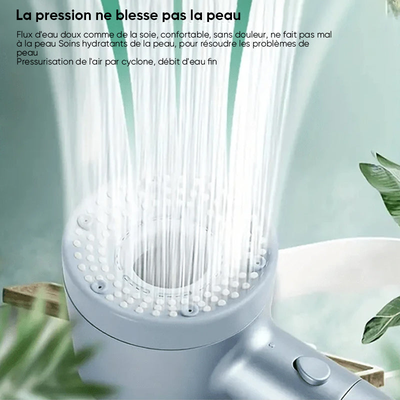 Baignoire et pomme de douche pressurisées et filtrées