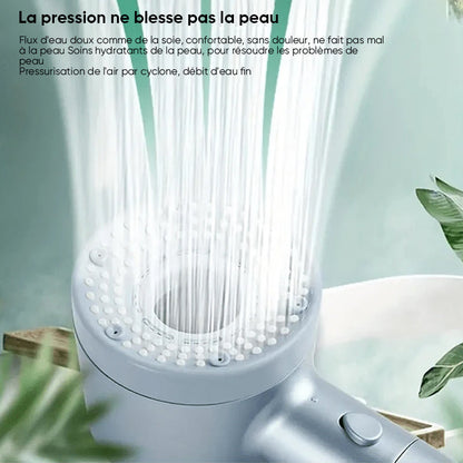 Baignoire et pomme de douche pressurisées et filtrées