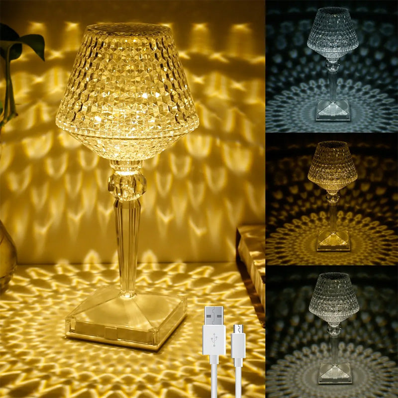 Lampe de table en cristal