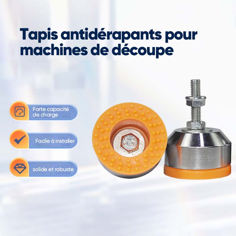 Patins antidérapants pour machines à découper