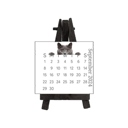 🐱Calendrier de bureau 2024 avec chat furtif