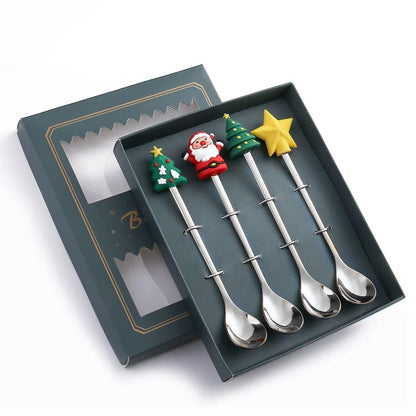 Set de cuillères pour poupées de Noël