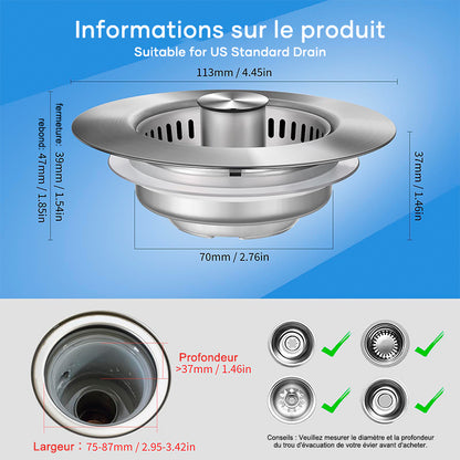 Filtre de drainage de sol en acier inoxydable