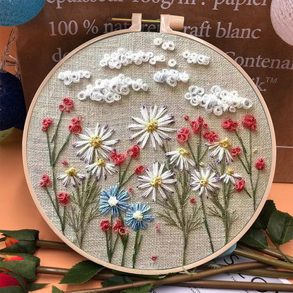 Kit de fleurs à broder pour débutant