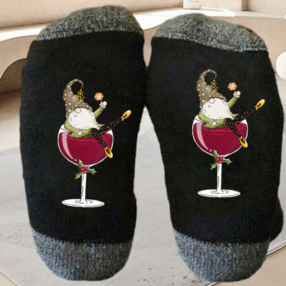 🧦Gnome Verre à vin Chaussette de Noël🧦