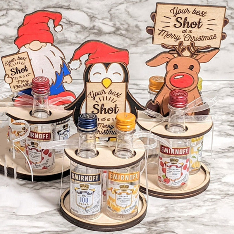 Mini porte-bouteilles d'alcool de Noël