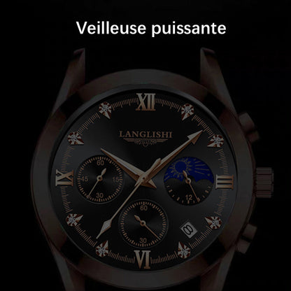 Montre à quartz lumineuse étanche pour homme