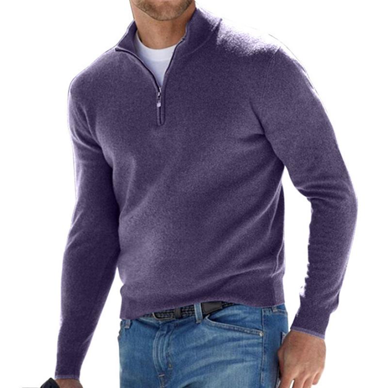 Pré-vente>>Pull Basique Zippé Pour Hommes