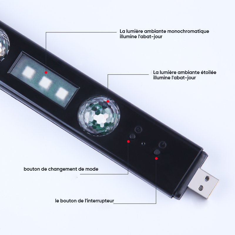 Lumière d'ambiance LED pour recharge sans fil