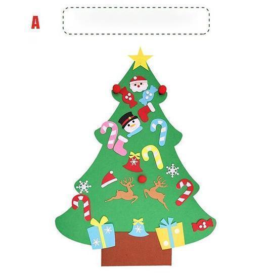 Arbre de Noël en Feutre Bricolage (Meilleur Cadeau pour Les Enfants)