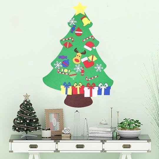 Arbre de Noël en Feutre Bricolage (Meilleur Cadeau pour Les Enfants)