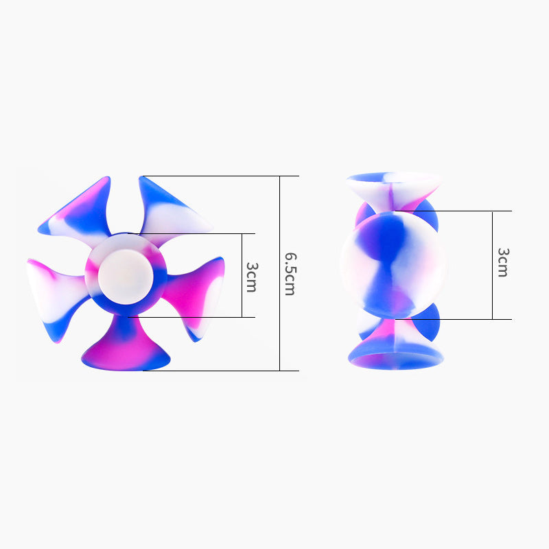 Jouet gyroscopique à ventouse