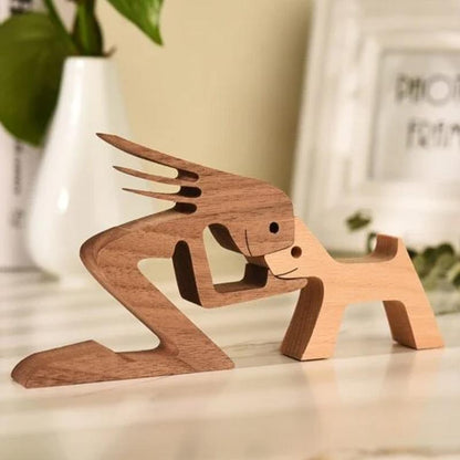 Amoureux des Animaux - Ornements de Table de Sculpture en bois