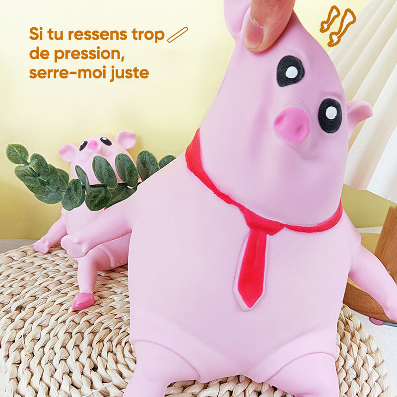 Jouet cochon rose à décompression créative