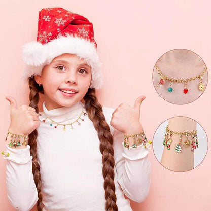 Calendrier De Compte à Rebours 24 jours Bricolage Perlé Boîte Aveugle Cadeau De Noël Bracelet