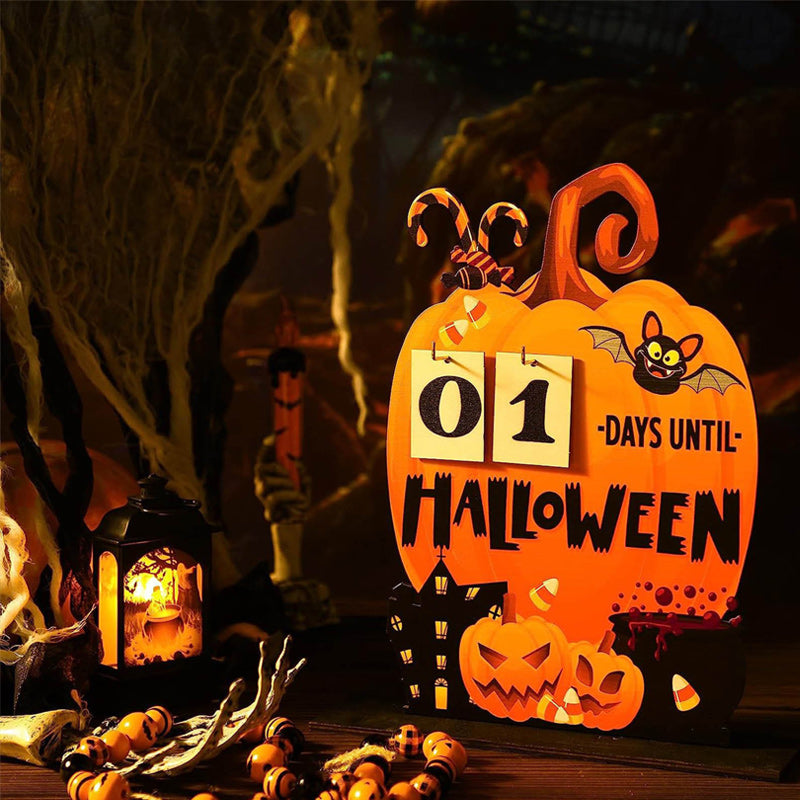 Calendrier de l'Avent Halloween en bois