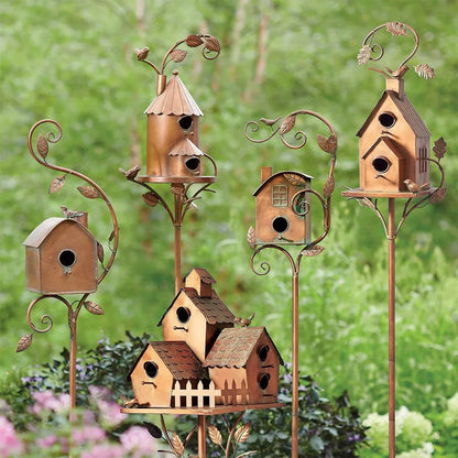 🐦Décoration de Nichoir de Jardin en Métal Créatif