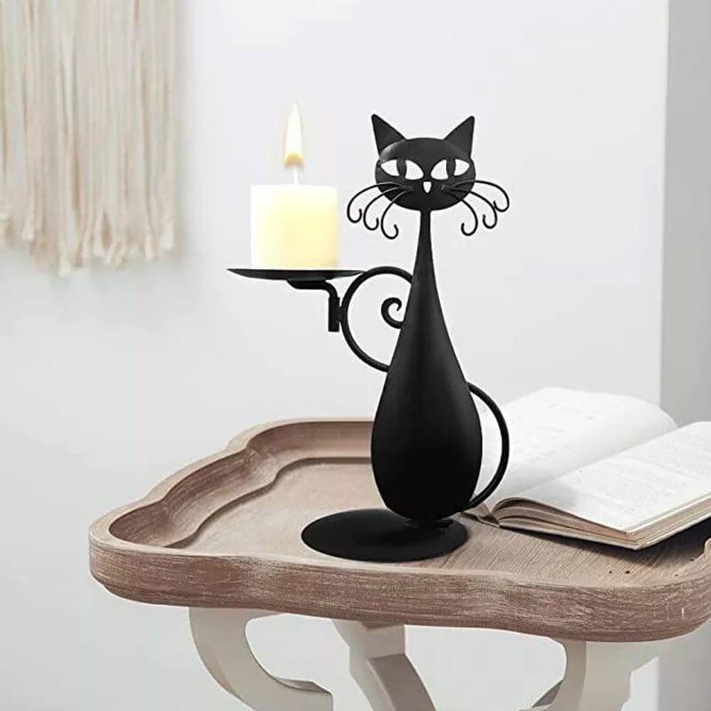 Bougeoir Chat Noir