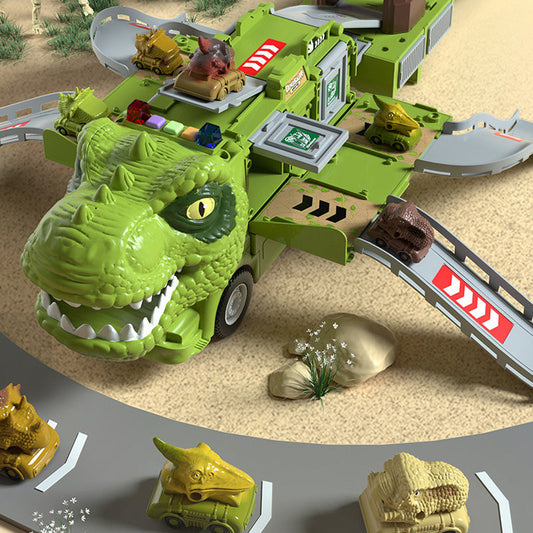 🦖Nouvel Ensemble de Jouets de Piste de Camion d’Ingénierie Transformant les Dinosaures