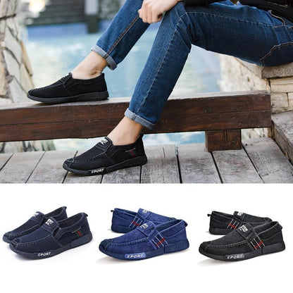 Chaussures de sport en toile pour hommes avec semelle souple