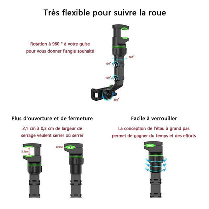 Support de Téléphone Multifonctionnel pour Rétroviseur