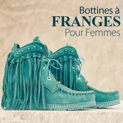 Bottines à Franges Pour Femmes