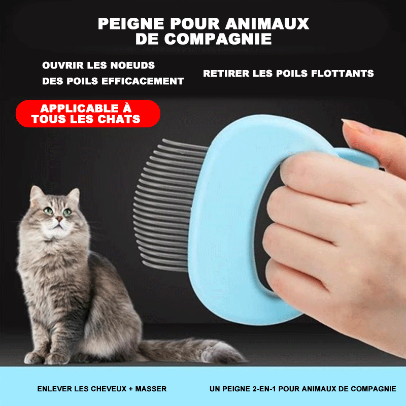 Mini Peigne pour Animaux de Compagnie 2 en 1