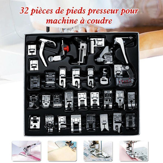 32 Pièces de Pieds Presseur Pour Machine a Coudre en Kit