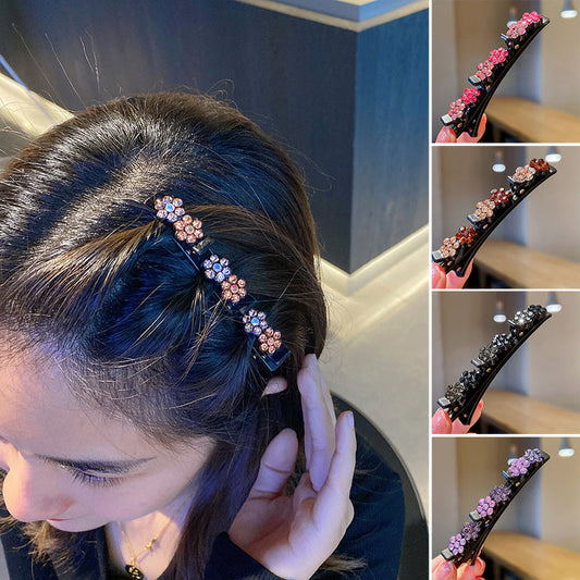 Épingle à cheveux fleur strass