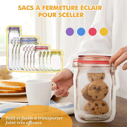 Sacs à fermeture à glissière Jar, un ensemble de 5 pièces