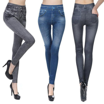 Pantalon Slim Imitation Jean Skinny Jeggings