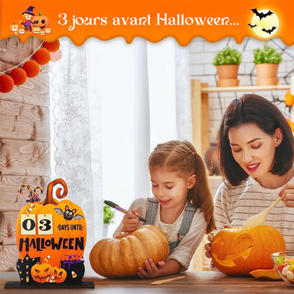 Calendrier de l'Avent Halloween en bois