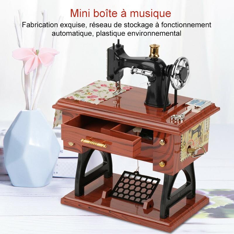 Mini Boîte à Musique de Machine à Coudre