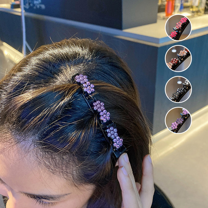 Épingle à cheveux fleur strass