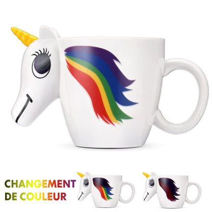 3D Licorne Tasse de Sensible à la Chaleur