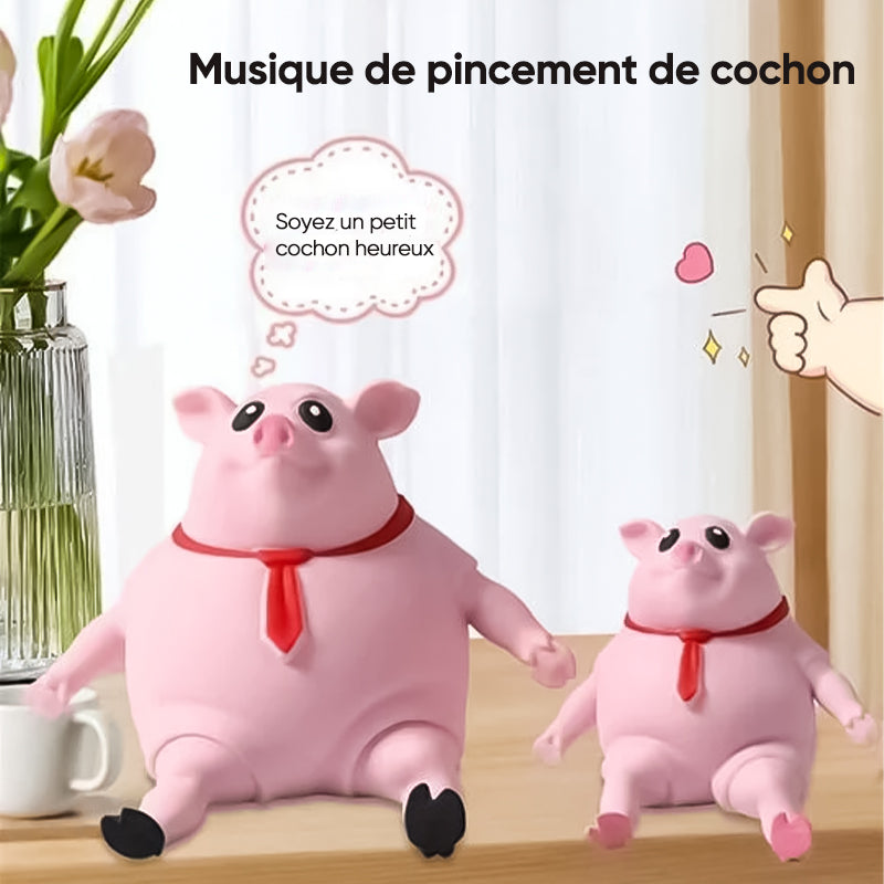 Jouet cochon rose à décompression créative