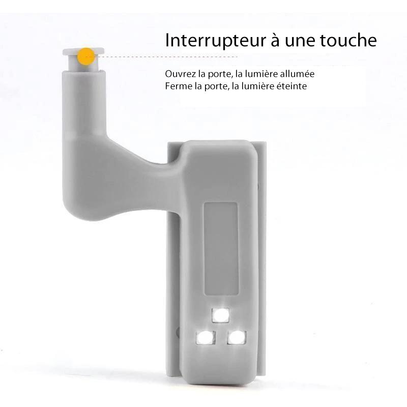 Lampe à Capteur LED pour Charnières Internes (10 pcs)