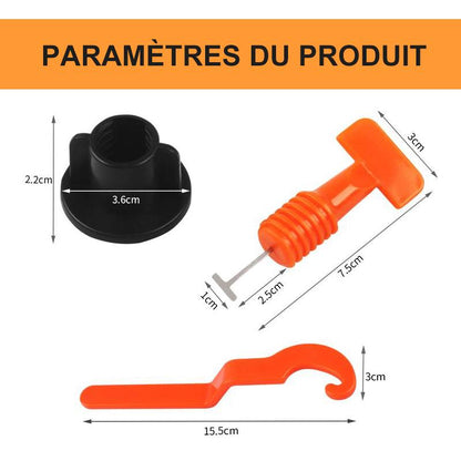 (50 pièces) Kit de Niveleur de Carrelage