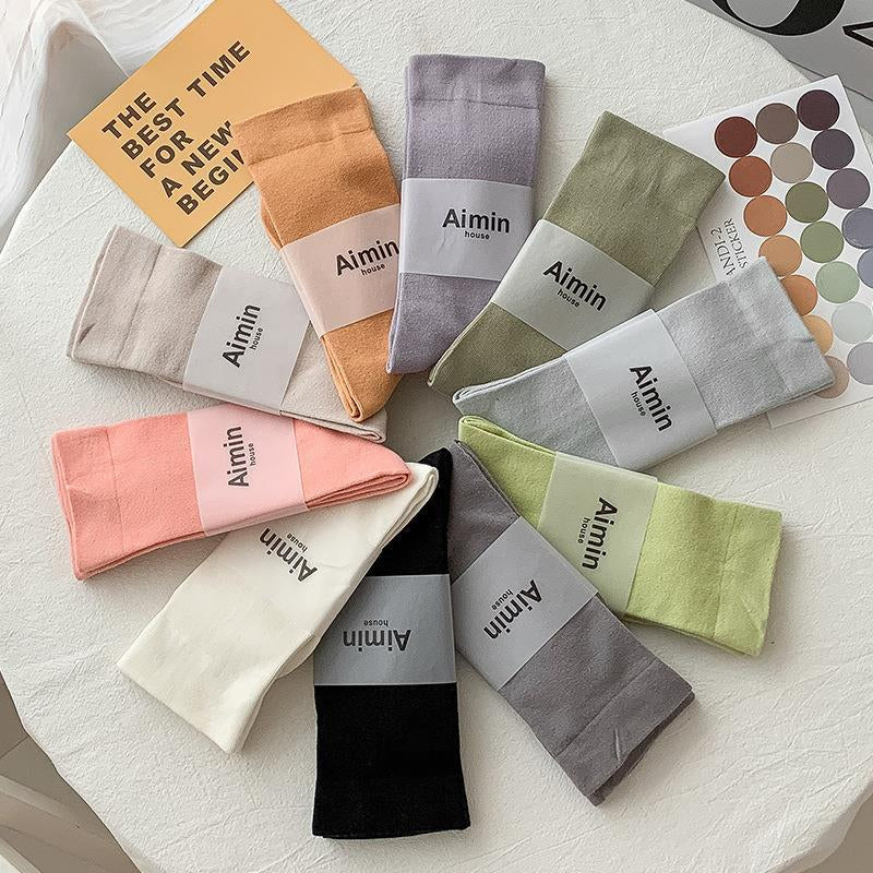 Chaussettes de couleur unie pour filles