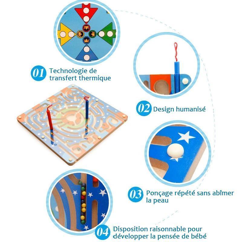 Échecs Volants + Jouet Labyrinthe Magnetique (2-en-1)