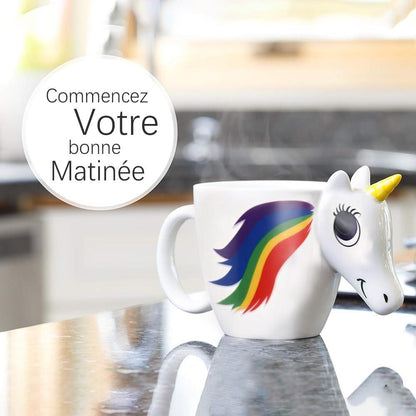 3D Licorne Tasse de Sensible à la Chaleur