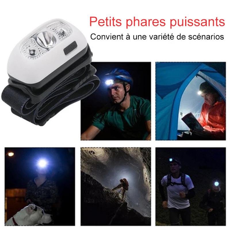 🎁Mini lampe frontale à capteur de lumière super brillante 2023