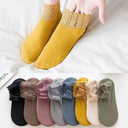 (🎅VENTE ANTICIPÉE DE NOËL🎅)Chaussettes Chauffantes En Dentelle à La Mode(4/8 PAIRS)