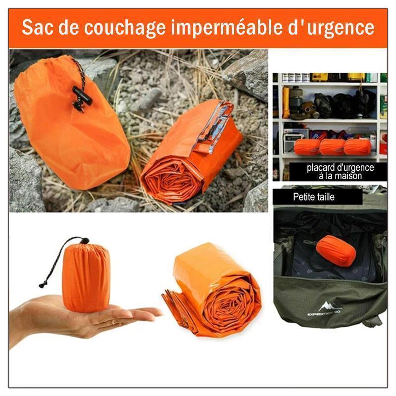 Sac de couchage d'urgence imperméable