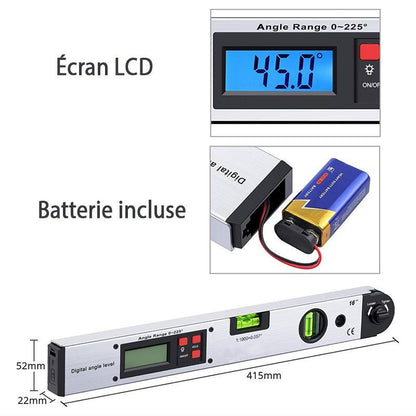 Mesureur D'angle avec Écran LCD Numérique