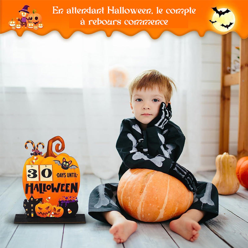 Calendrier de l'Avent Halloween en bois